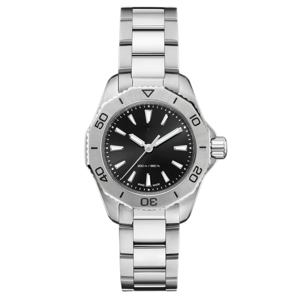 Aquarecer Professional 200 Black Dial 30mm