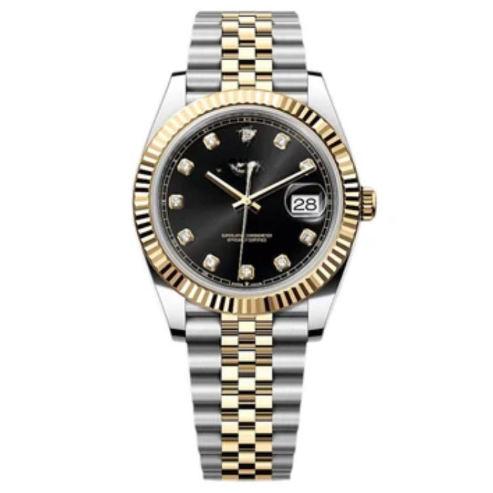 Datejust Black Diamond Dial Gold & Steel 41mm